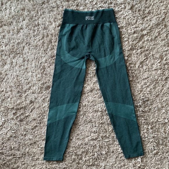 VS PINK Seamless Leggings Pink & Green (2) - Picture 12 of 15